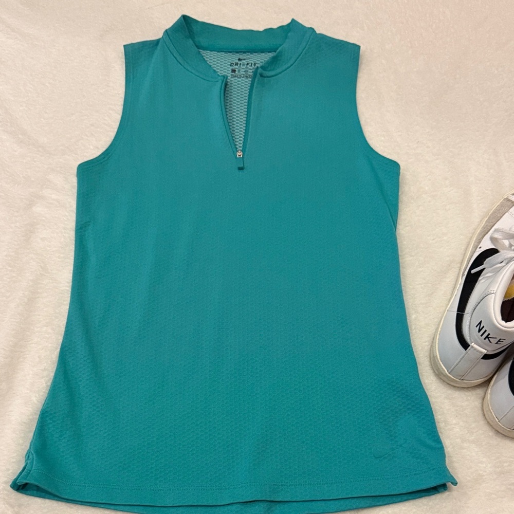 Nike Turquoise Dri-FIT Sleeveless Top